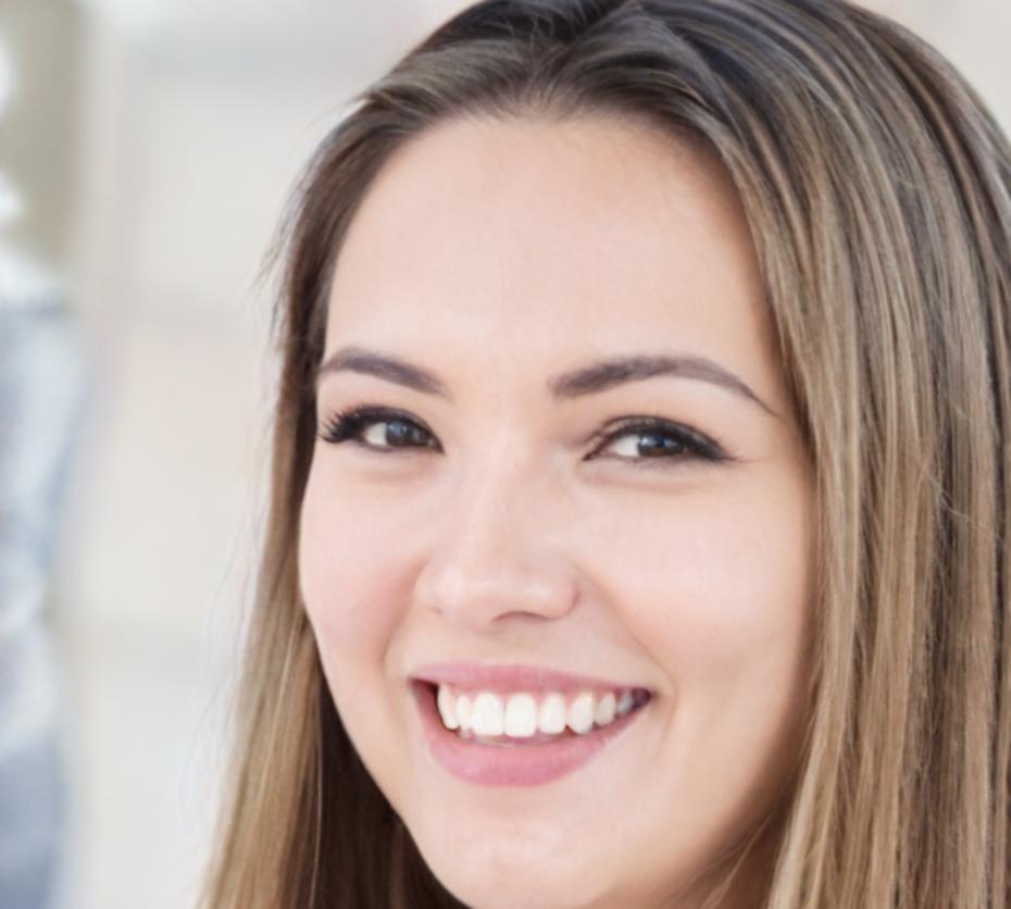 Felicity, lead iOS developer, working at her development workstation